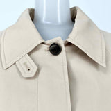 MNG Women's Beige Size M Button Down Water Repellent Jacket
