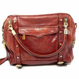 REBECCA MINKOFF Cupid Red Studded Leather Satchel
