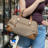 Coach Hamptons Medium Canvas Brown Micro Signature Tote