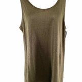 Eileen Fisher Women's Green Size XL Scoop Neck Sleeveless
