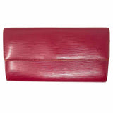 LOUIS VUITTON Raspberry Continental Epi Leather Made in Spain Wallet