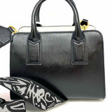 Marc Jacobs Little Big Shot Black Pink Color Block Saffiano Leather Satchel