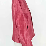 Eileen Fisher Women's Red Size PP Open Front Shiny Jacket
