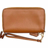 Coach Brown Wristlet Saffiano Leather Wallet