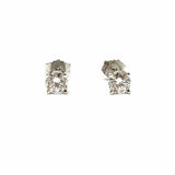 Estate 14K White Gold Stud Diamond Earrings