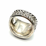 DAVID YURMAN size 8.5 925 Sterling Silver Blue Signet Chevron Lapis Lazuli Ring