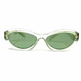 Prada Light green Oval Translucent Sunglasses