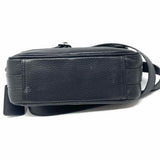 Mancini Black Flap Pebbled Leather Crossbody