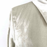 Vince Women's Silver Size S Button Down Velvet Long Sleeve