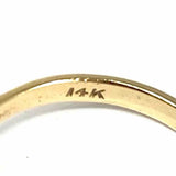Estate Mid Century Art Deco size 6.5 14k Gold Art Deco Emerald Cut Stone Ring