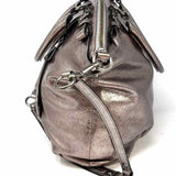 Coach Madison Silver Metallic Leather Satchel