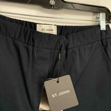 ST. JOHN Women's Navy Blue Straight Cotton Size S Pants