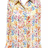 ba&sh Women's Multi-Color Size 2 Button Down Floral Long Sleeve