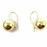 14K Yellow Gold Round 0.75" Earrings