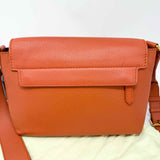 Burberry Medium Burleigh Orange Messenger Leather Made in Italy Crossbody