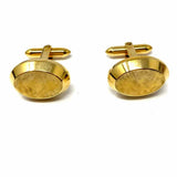 Estate 14K Gold-filled Gold Oval Cuff Links