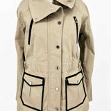 VERONICA BEARD Women's Beige Size 4 Utility Cotton Blend Jacket