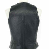 Agatha Blois New York City Custom Leather Women's Black Size XS Leather Vest