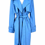 Ann Taylor Women's Blue Size M Trench Belted Coat