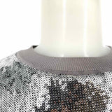 ALLSAINTS Women's Silver Size XS mini Sequined Shirt Dress