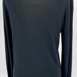 ESCADA Women's Black Size M Ruffled Silk Blend Cardigan