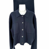 The Group Women's Navy Size L 2 Piece Viscose Blend Pants Set