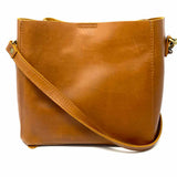 Portland Leather Goods Butterfly Camel Bucket Leather Crossbody