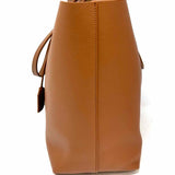 Saint Laurent 2024 Bold East/West Shopping Brown Leather Tote