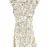 Elie Tahari Women's Beige Size 8 A-Line Tweed Dress