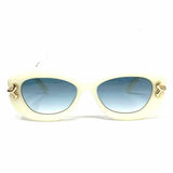 EMILIO PUCCI Off White Oval Chunky Sunglasses