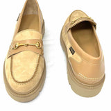 Russel&Bromley Women's Beige Size 42/12 Lugsole Suede Horsebit Loafers