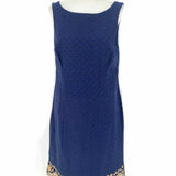 Lilly Pulitzer Women's Navy Size 10 Shift Embellished Dress