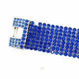 Swarovski Metal Blue 7 in Pave Crystal Bracelet