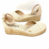 Viscata Women's Beige Size 39/8 Espadrille Canvas Wedges
