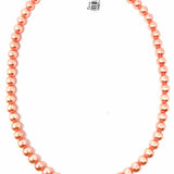 Peach 18 in Faux Pearl Necklace
