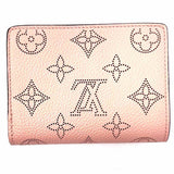 LOUIS VUITTON Clea Mahina Light Pink Compact Monogram Pebbled Leather Wallet