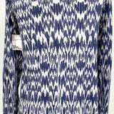 Velvet Women's Blue/White Size M Long Sleeve Abstract Cardigan