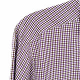 ETON Men's White Purple Size M Button Down Gingham Long Sleeve Shirt