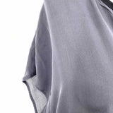 Vince Women's Gray Size S V-Neck Silk Short Sleeve Top