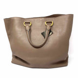 Prada Daino Taupe Pebbled Leather Tote