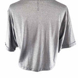Lululemon Women's Grey Size 6 Crew Metallic T-shirt