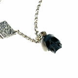 The M Jewelers 925 Sterling Silver Pendant 28" Skull Necklace