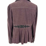 Elevenses Women's Brown Size 12 Utility Rayon Blend Double Breasted Jacket