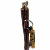 Southwestern Cowgirl Snaps Brown Cowhide Wristlet Clutch