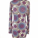 Good Time Women's Multi-Color Size S Long Sleeve Bodycon Abstract Dress