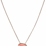 Estate 925 Sterling Gold Tone Pendant Diamond Necklace