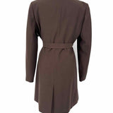 SIGNATURE By Larry Levine Women's Brown Size 4 Double Breasted Trench Coat