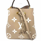 LOUIS VUITTON 2026 NeoNoe MM Giant Bicolour Cream Empreinte Leather Satchel