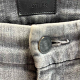 Mother Women's Gray Size 26 Skinny Raw Hem Jeans