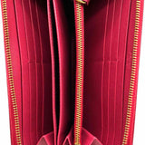 Prada Large Fuschia Zippy Saffiano Leather Made in Italy Wallet